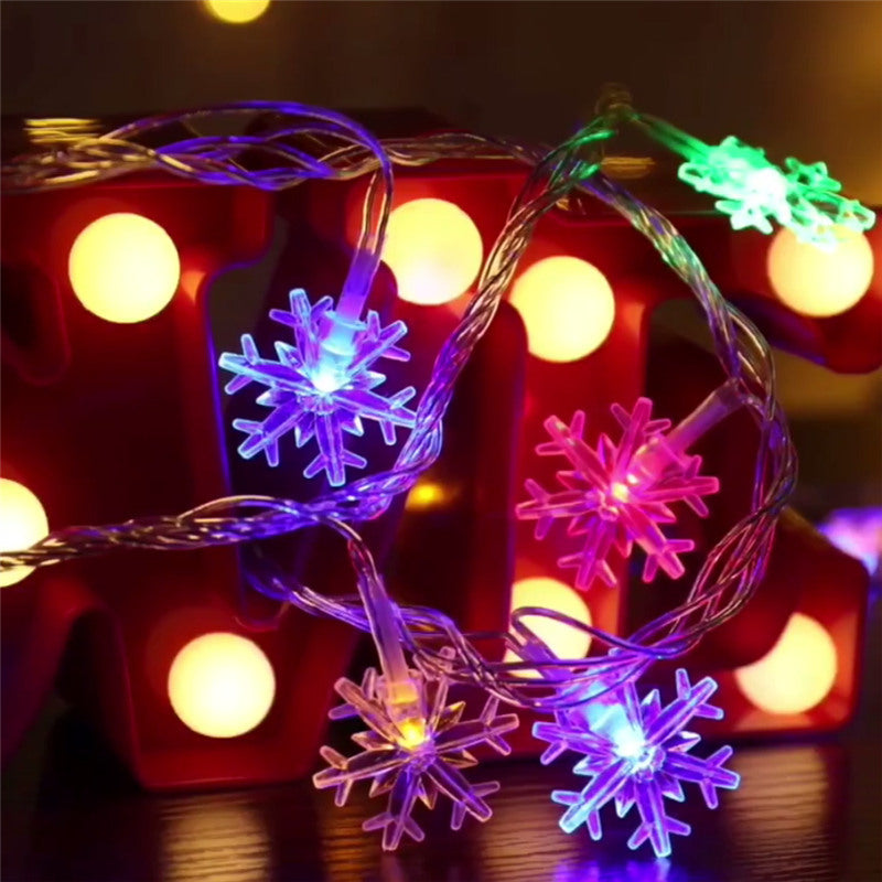 Festive Snowflake Lights Garland