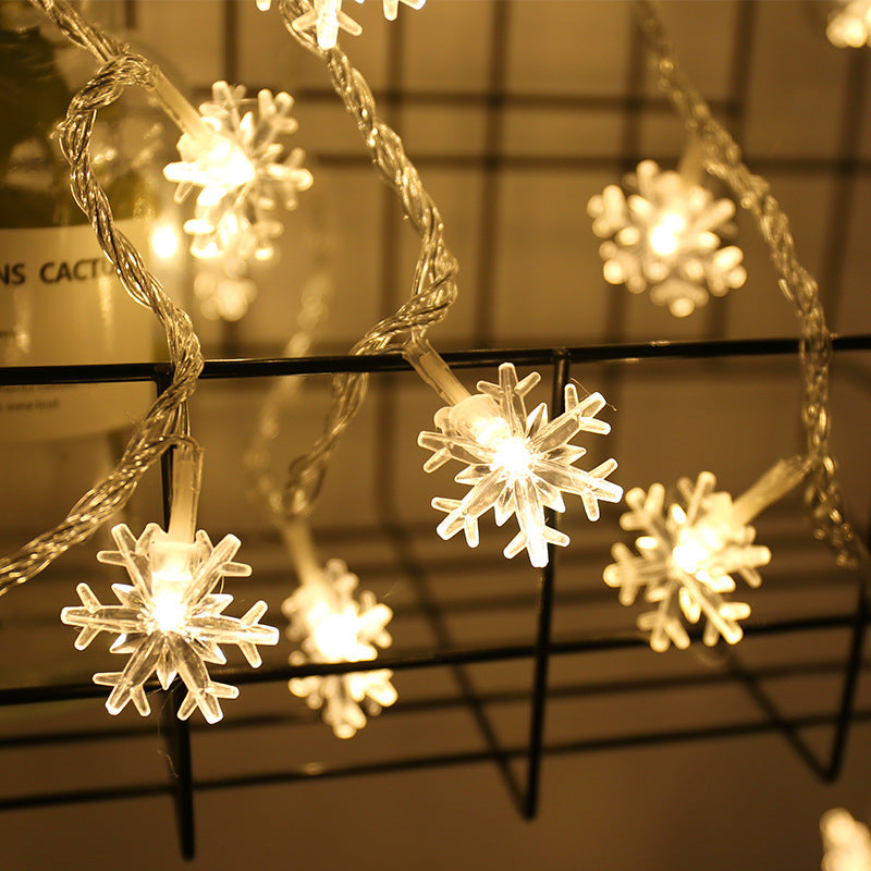 Festive Snowflake Lights Garland