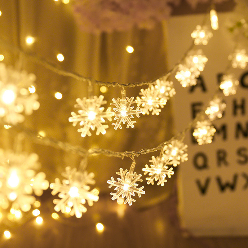 Festive Snowflake Lights Garland