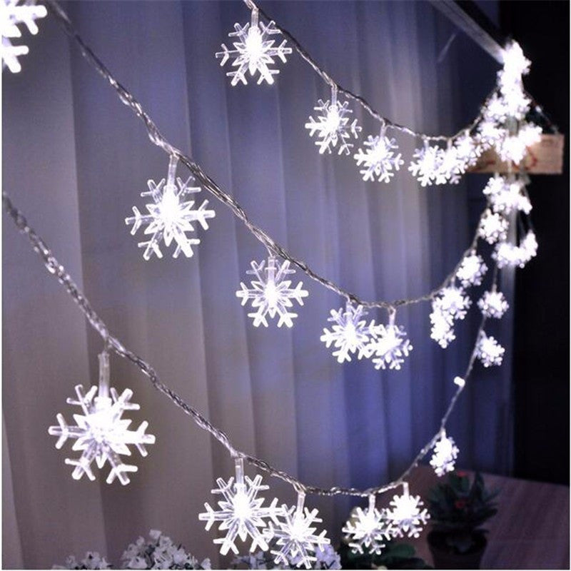 Festive Snowflake Lights Garland