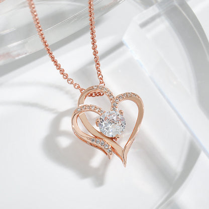 Heart-shaped Jewelry with Rhinestones