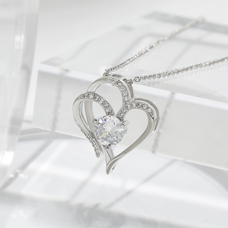 Heart-shaped Jewelry with Rhinestones