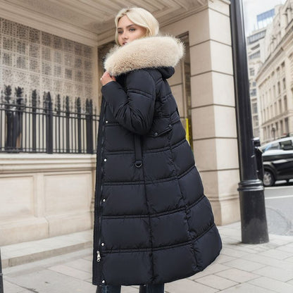 Fluffy Winter Elegant Coat With Fur