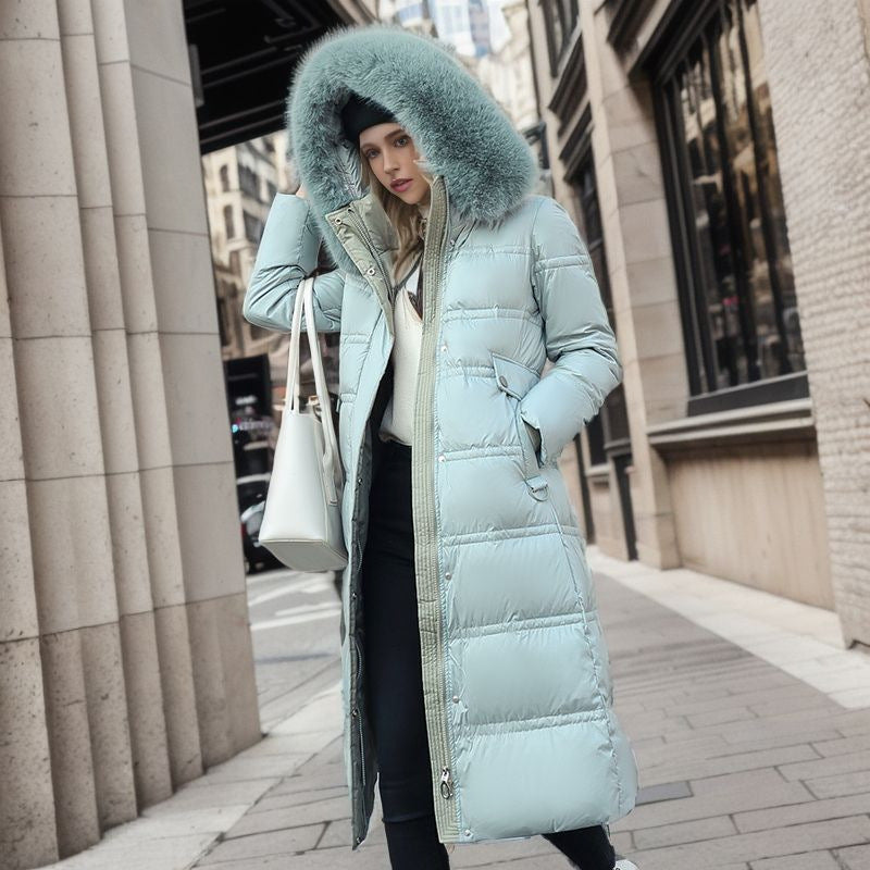 Fluffy Winter Elegant Coat With Fur