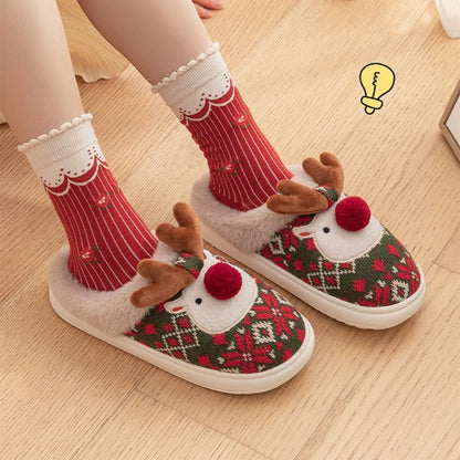 Cozy Christmas Reindeer slippers