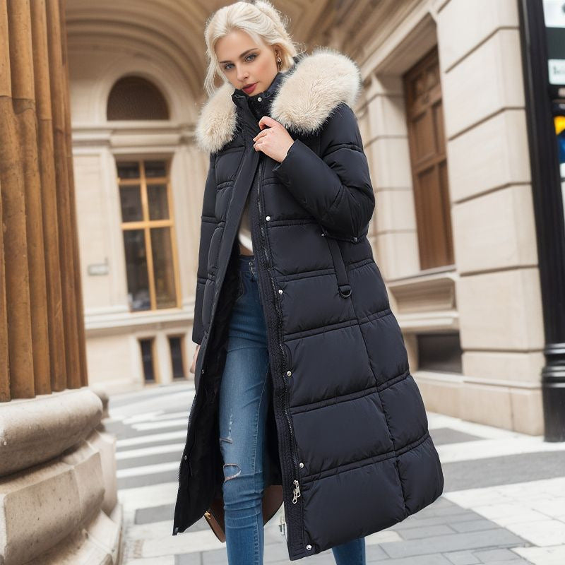 Fluffy Winter Elegant Coat With Fur