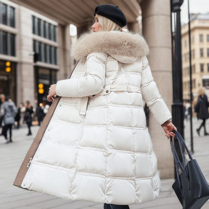 Fluffy Winter Elegant Coat With Fur