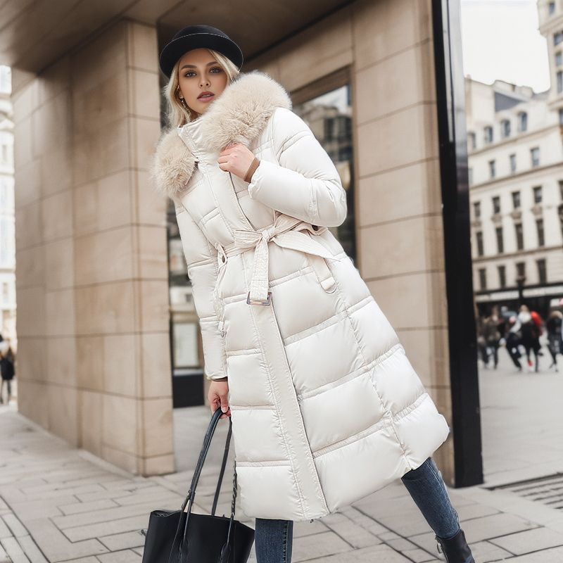 Fluffy Winter Elegant Coat With Fur