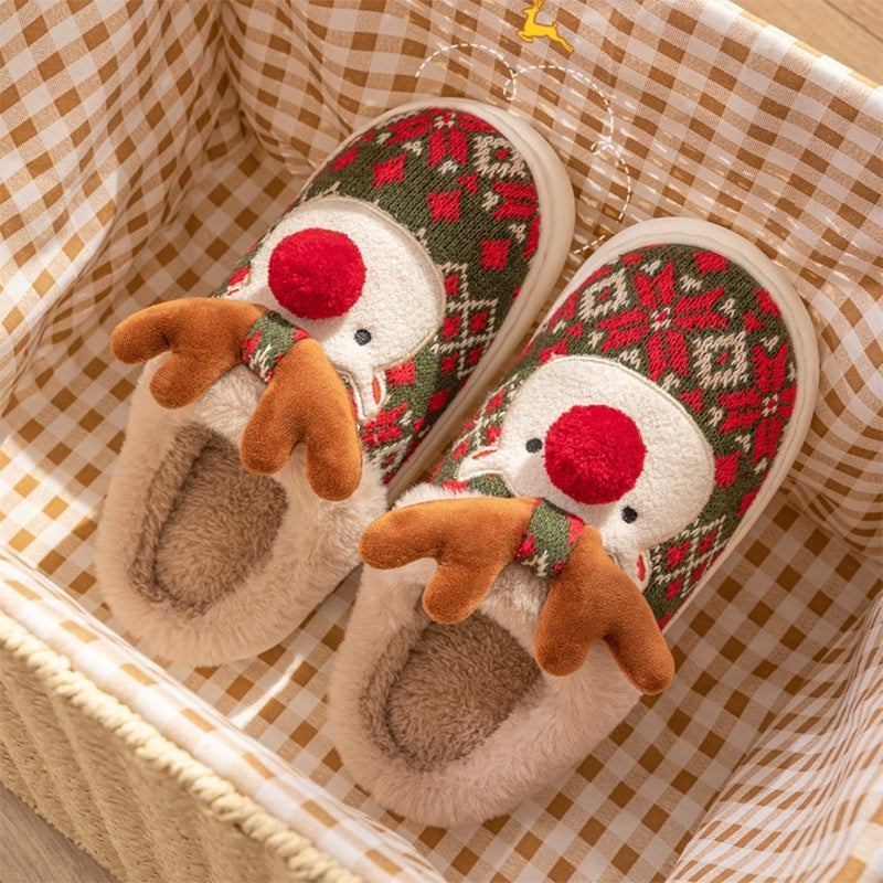 Cozy Christmas Reindeer slippers