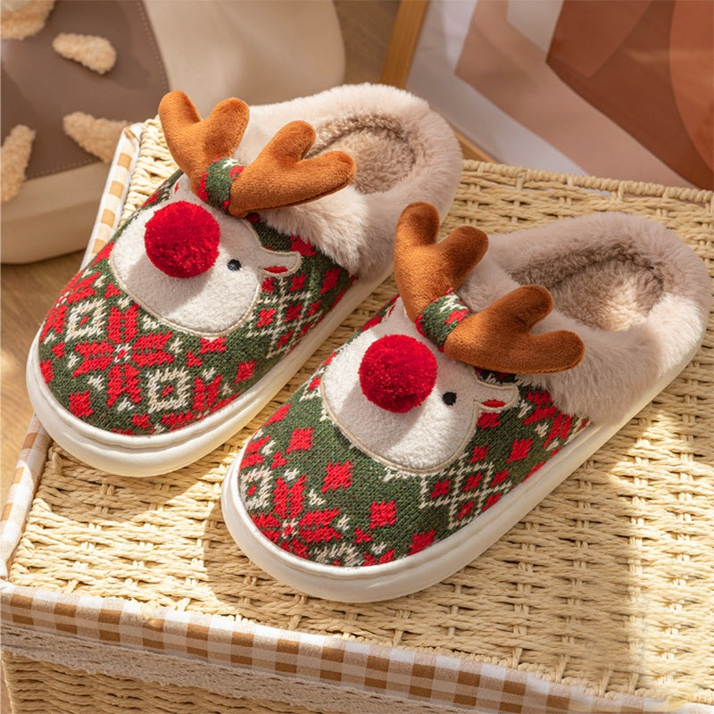 Cozy Christmas Reindeer slippers