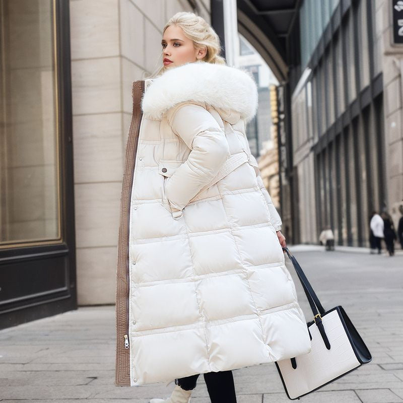 Fluffy Winter Elegant Coat With Fur