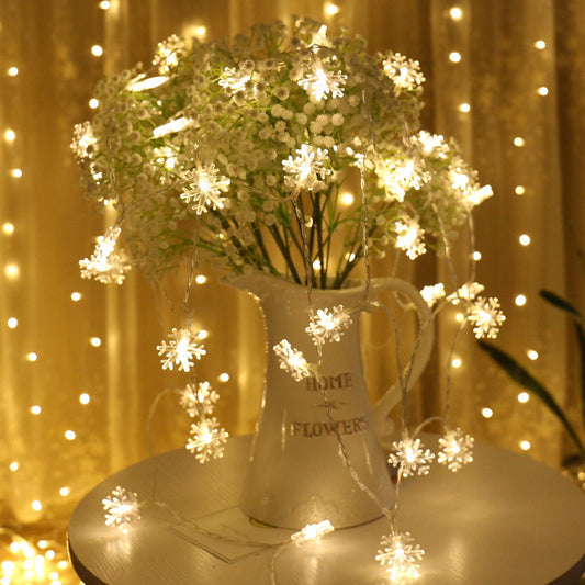 Festive Snowflake Lights Garland