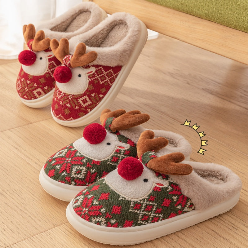 Cozy Christmas Reindeer slippers